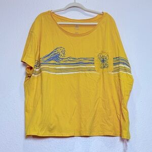 NWT Disney Parks Size Stitch Mustard Yellow Crop Top Size 3X